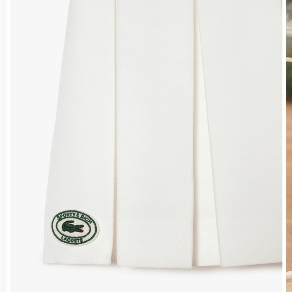 NWOT Sporty & Rich x Lacoste Tennis Skirt - Picture 2 of 6